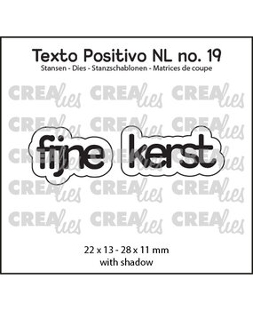 Crealies Texto Positivo Dies Dutch Fijne Kerst (POSNL19)
