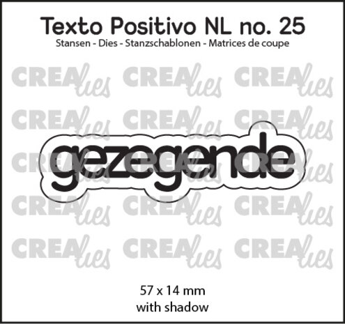 Crealies Texto Positivo Stansen Dutch Gezegende (POSNL25)