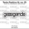 Crealies Texto Positivo Dies Dutch Gezegende (POSNL25)