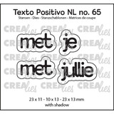 Crealies Texto Positivo Dies Dutch Met Je / Met Jullie (POSNL65)
