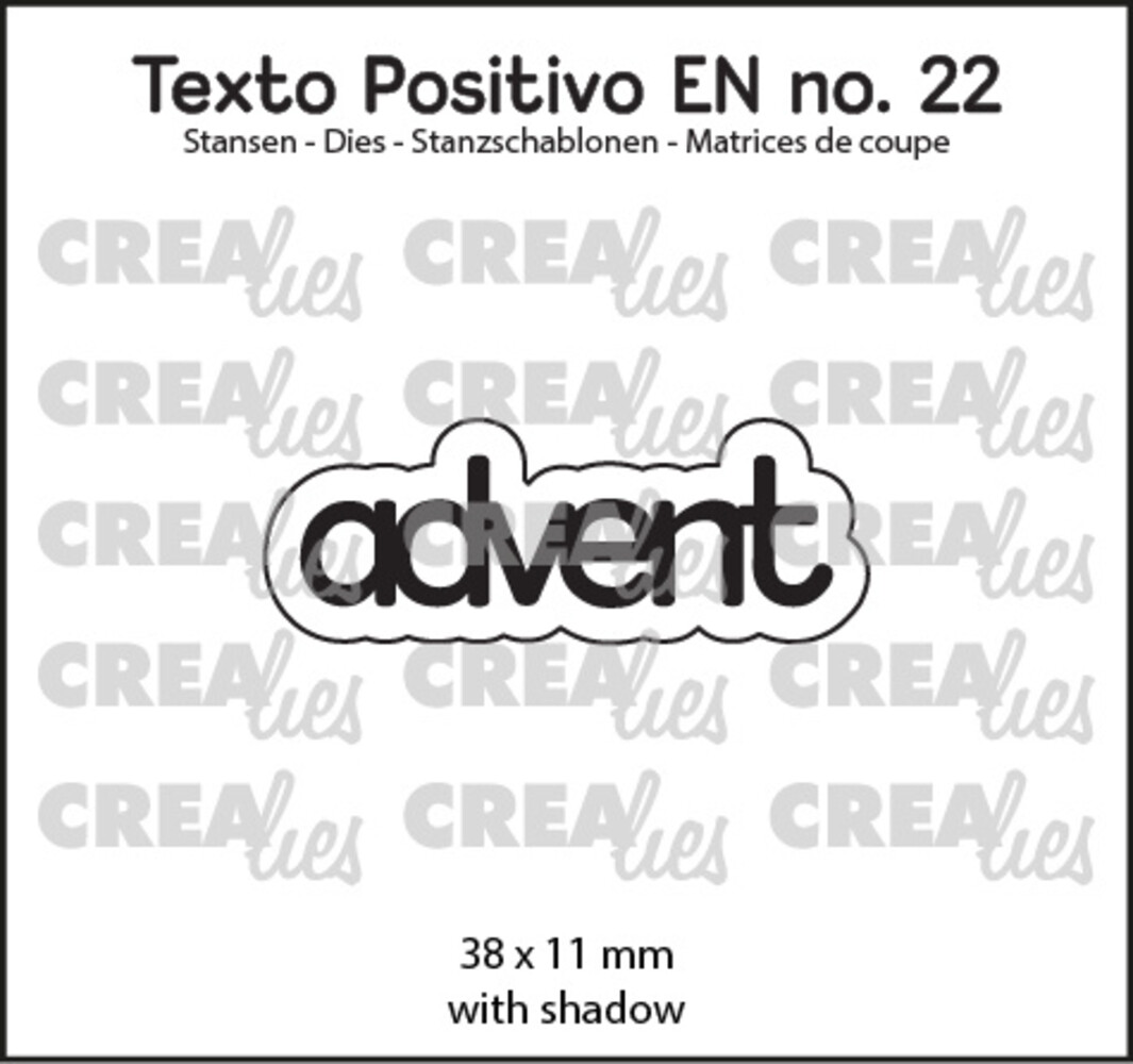 Crealies Texto Positivo Stansen English Advent (POSEN22)