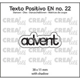 Crealies Texto Positivo Stansen English Advent (POSEN22)