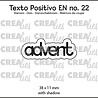 Crealies Texto Positivo Stansen English Advent (POSEN22)