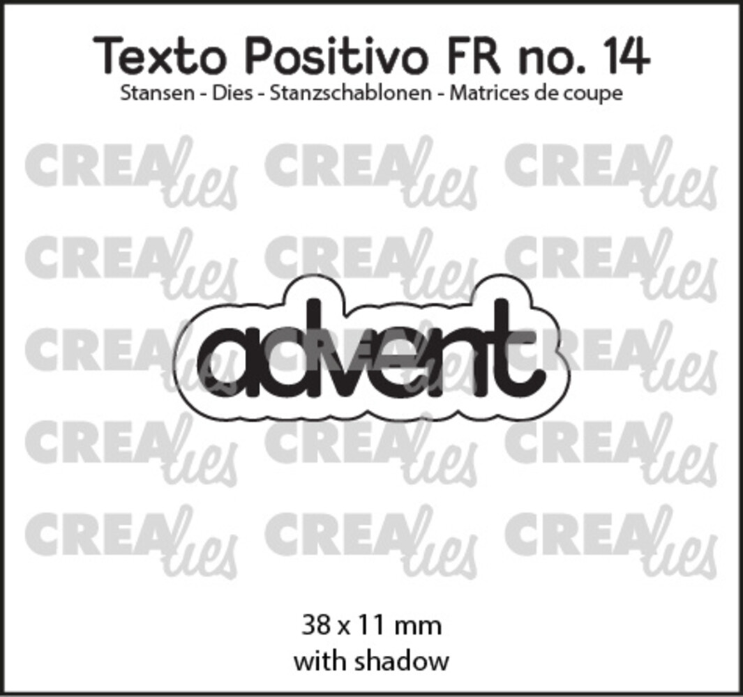 Crealies Texto Positivo Dies French Advent (POSFR14)