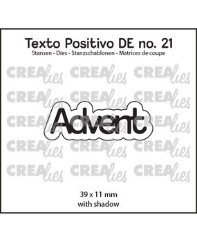 Crealies Texto Positivo Dies German Advent (POSDE21)