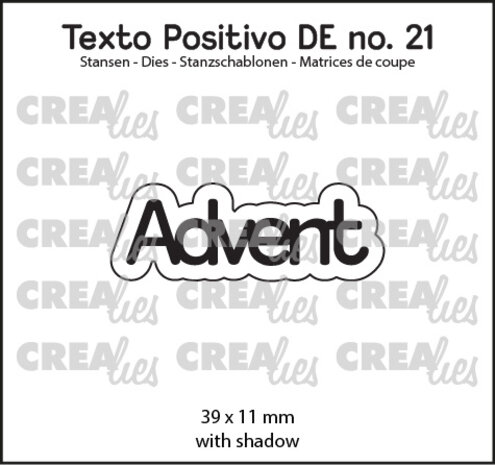 Crealies Texto Positivo Dies German Advent (POSDE21)