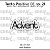 Crealies Texto Positivo Stansen German Advent (POSDE21)