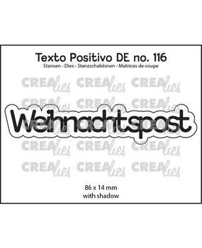 Crealies Texto Positivo Dies German Weihnachtspost (POSDE116)