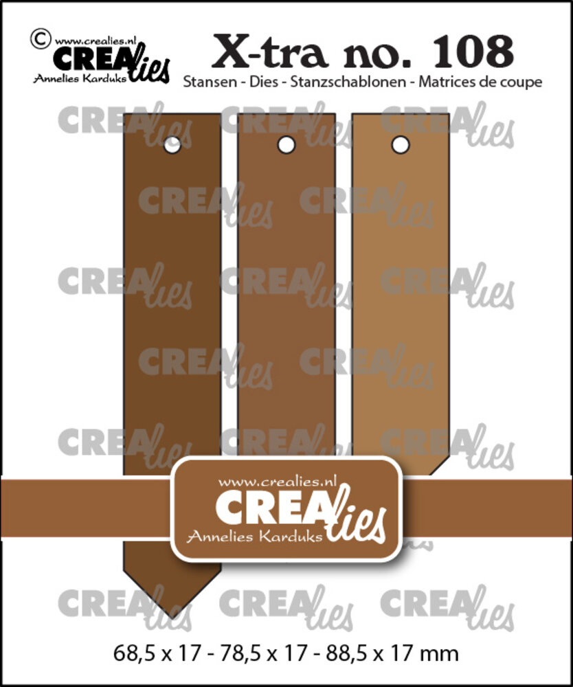 Crealies X-tra Stansen Puntige Labels Glad (Xtra108)