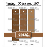 Crealies X-tra Stansen Rechte Labels Glad (Xtra107)