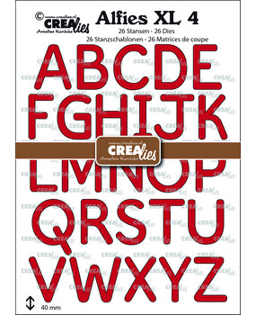 Crealies Alfies Stansen XL No. 4 Hoofdletters (CLALFXL04)
