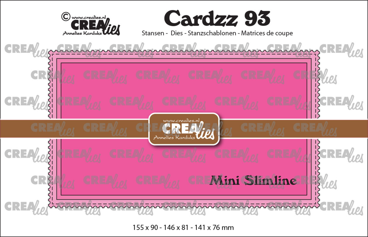 Crealies Cardzz Dies Mini Slimline w/ Postage Stamp Border (CLCZ93) Crealies Cardzz Dies Mini Slimline w/ Postage Stamp Border (CLCZ93)