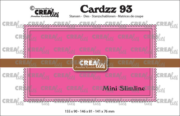 Crealies Cardzz Dies Mini Slimline w/ Postage Stamp Border (CLCZ93) Crealies Cardzz Dies Mini Slimline w/ Postage Stamp Border (CLCZ93)
