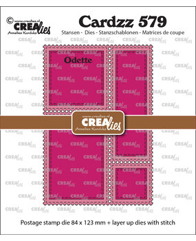 Crealies Cardzz Dies Postage Stamp Frame Rectangular Odette (CLCZ579)