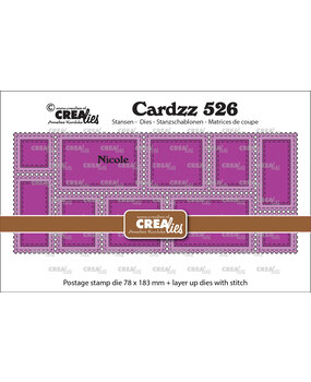 Crealies Cardzz Stansen Postzegelframe Slimline Nicole (CLCZ526)