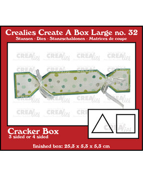 Crealies Create A Box Large Dies Crackerbox (3 & 4 sides) (CCABL32)