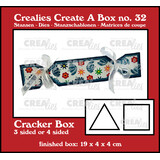 Crealies Create A Box Dies Crackerbox (3 & 4 sides) (CCAB32)