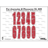 Crealies For Journalzz & Plannerzz Stansen Cijfers XL met Schaduw No. 3 (CLJPXL609)
