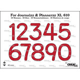 Crealies For Journalzz & Plannerzz Stansen Cijfers XL No. 4 (CLJPXL610)