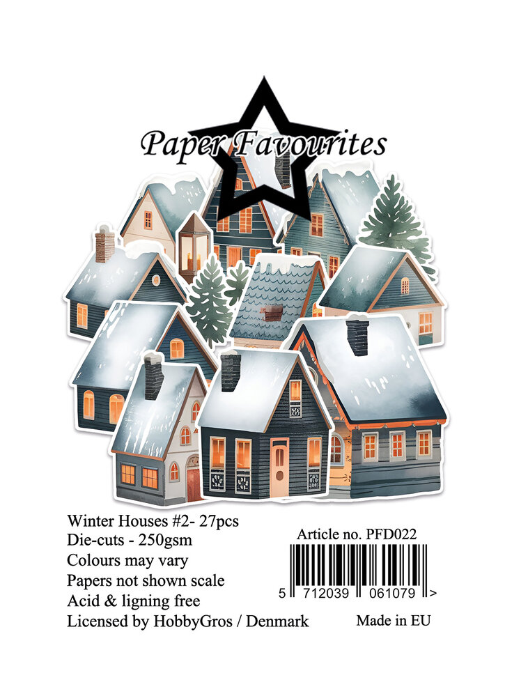 Paper Favourites Die-Cuts A7 Winter Houses #2 (27pcs) (PFD022)