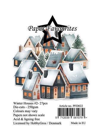 Paper Favourites Die-Cuts A7 Winter Houses #2 (27pcs) (PFD022)
