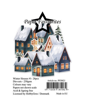 Paper Favourites Die-Cuts A7 Winter Houses #1 (28pcs) (PFD021)