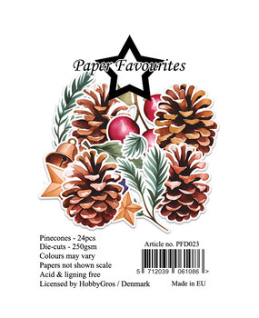Paper Favourites Die-Cuts A7 Pinecones (24pcs) (PFD023)