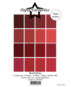 Paper Favourites Solid Colours Red Palette A5 Paper Pad (PFSS963)