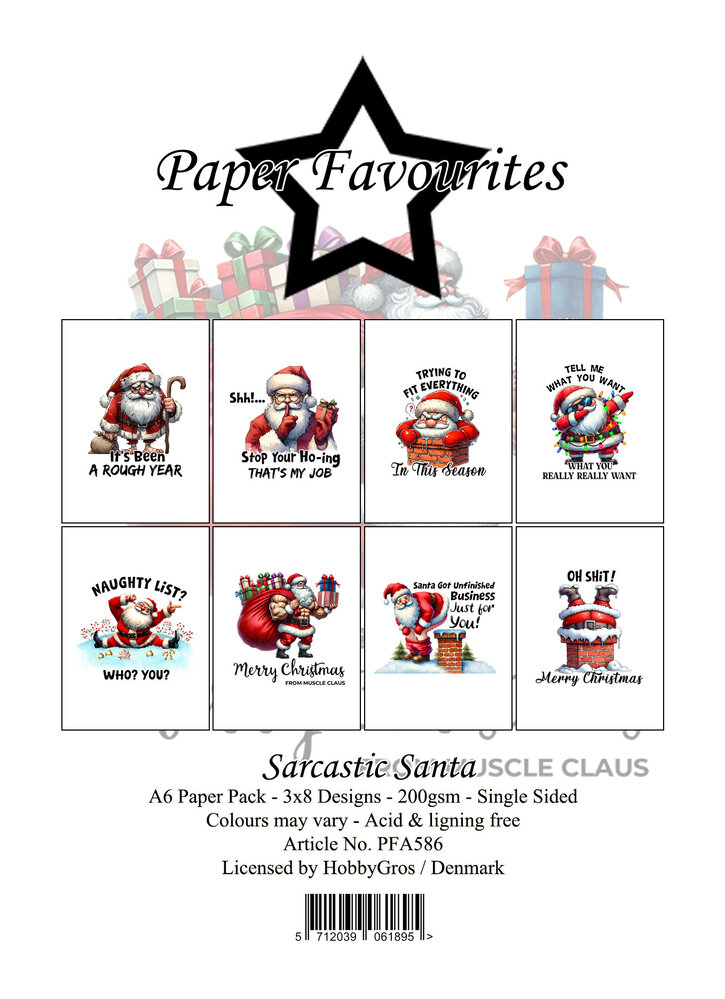 Paper Favourites Sarcastic Santa A6 Paper Pad (PFA586)
