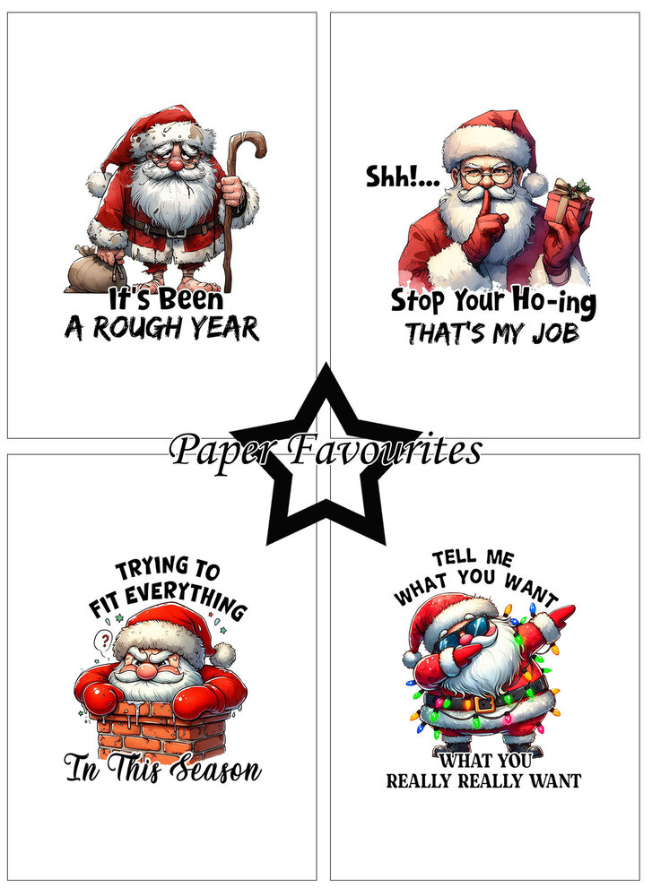 Paper Favourites Sarcastic Santa A6 Paper Pad (PFA586)