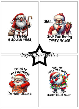 Paper Favourites Sarcastic Santa A6 Paper Pad (PFA586)