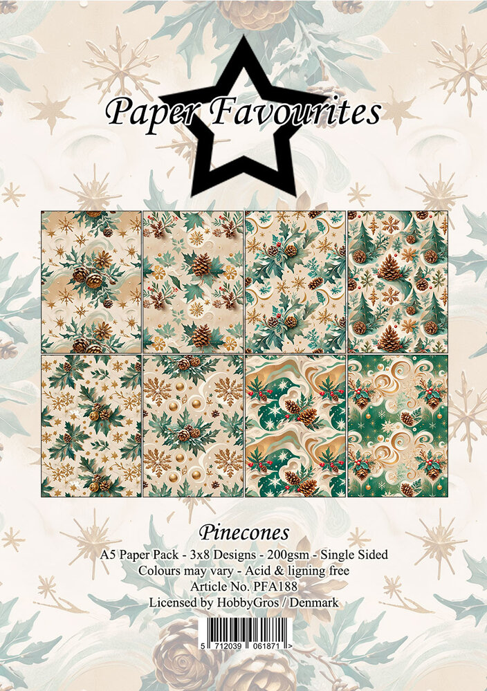 Paper Favourites Pinecones A5 Paper Pad (PFA188)