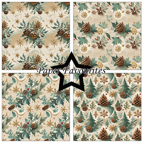 Paper Favourites Pinecones 12x12 Inch Paper Pad (PF747)