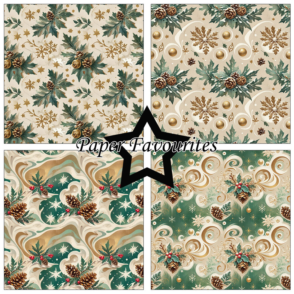 Paper Favourites Pinecones 12x12 Inch Paper Pad (PF747)