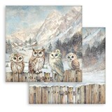 Stamperia The Owl's House 12x12 Inch Paper Sheet Owls (10 pcs) (SBB1087)