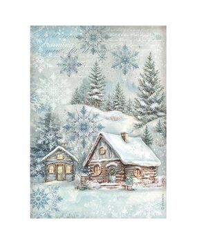 Stamperia The Owl's House A4 Rice Paper Cottage (6pcs) (DFSA41053)