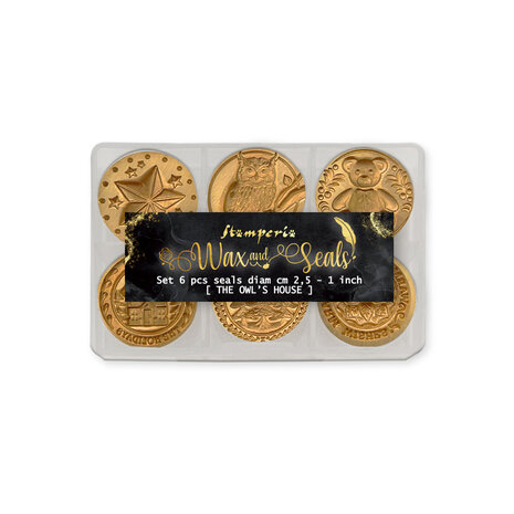 Stamperia The Owl's House Wax and Seals (6 seals) (WAXSL10) Stamperia The Owl's House Wax and Seals (6 seals) (WAXSL10)