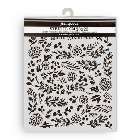 Stamperia The Owl's House Thick Stencil 20x25cm Pine Cones (KSTD185) Stamperia The Owl's House Thick Stencil 20x25cm Pine Cones (KSTD185)
