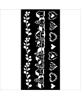 Stamperia The Owl's House Thick Stencil 20x25cm 3 Stripes (KSTDL128)