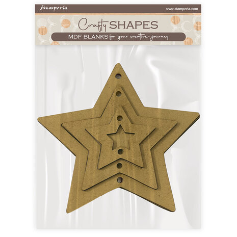 Stamperia The Owl's House MDF Crafty Shapes Blanks Stars (6pcs) (KLSM62) Stamperia The Owl's House MDF Crafty Shapes Blanks Stars (6pcs) (KLSM62)