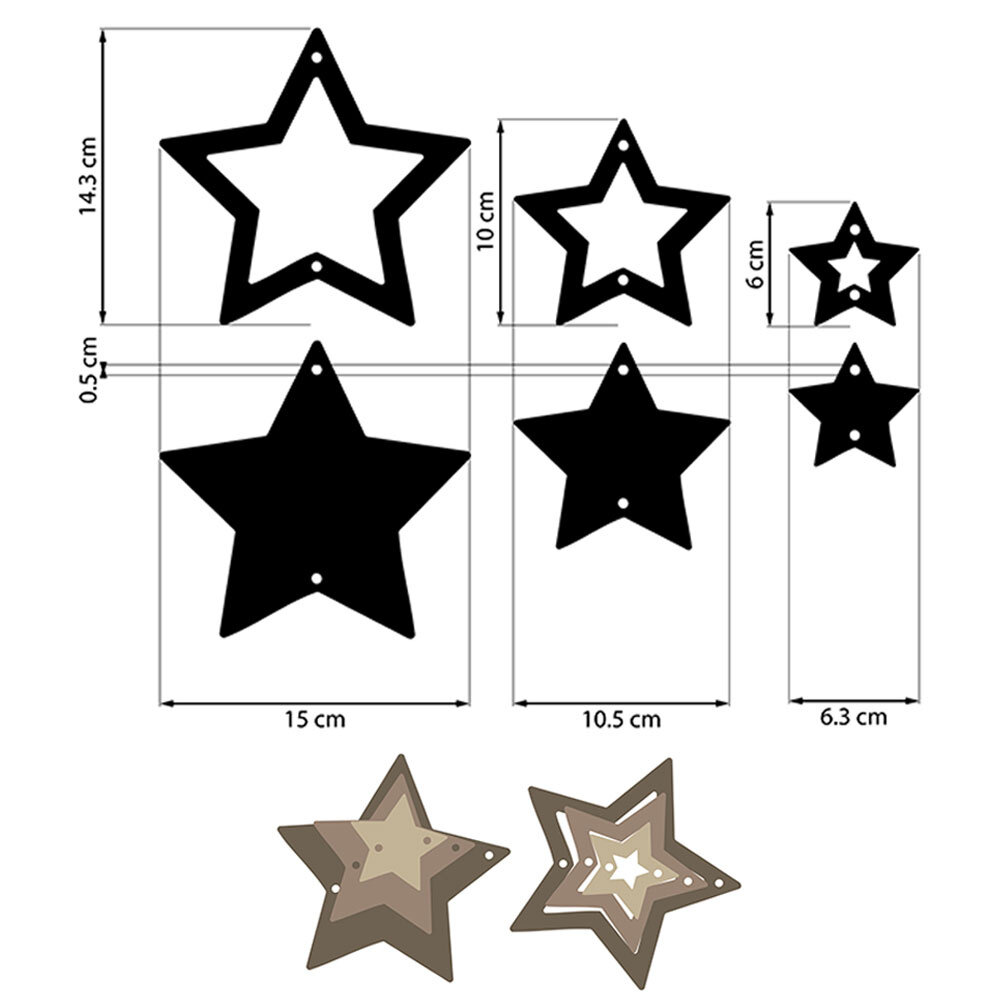 Stamperia The Owl's House MDF Crafty Shapes Blanks Stars (6pcs) (KLSM62) Stamperia The Owl's House MDF Crafty Shapes Blanks Stars (6pcs) (KLSM62)