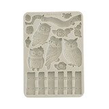 Stamperia The Owl's House A5 Silicon Mould Owls and Branch (KACMA585)