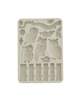 Stamperia The Owl's House A5 Silicon Mould Owls and Branch (KACMA585)