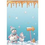 Stamperia Candy Christmas A4 Rice Paper Snowmen (6pcs) (DFSA41047)