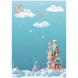 Stamperia Candy Christmas A4 Rice Paper Marzipan House (6pcs) (DFSA41049)