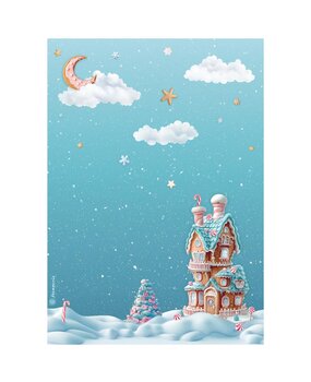 Stamperia Candy Christmas A4 Rice Paper Marzipan House (6pcs) (DFSA41049)