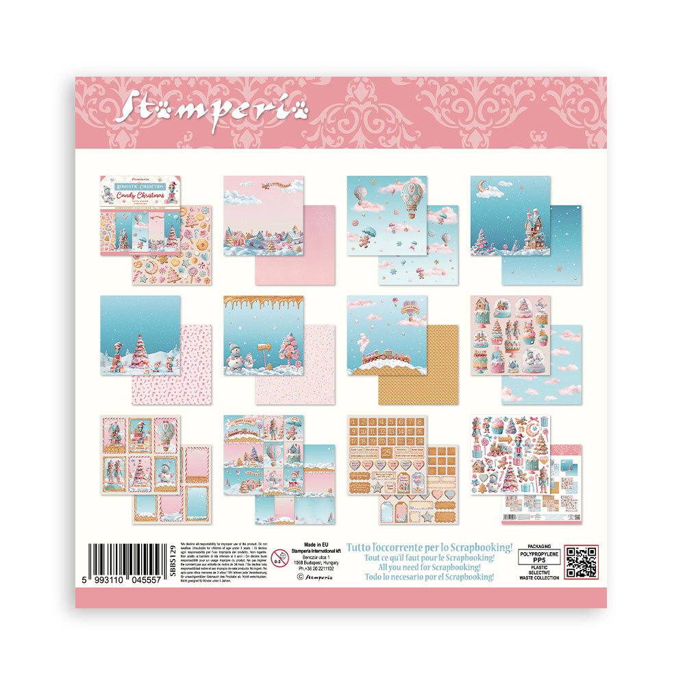 Stamperia Candy Christmas 8x8 Inch Paper Pack (SBBS129) Stamperia Candy Christmas 8x8 Inch Paper Pack (SBBS129)
