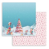 Stamperia Candy Christmas 12x12 Inch Paper Sheet Tree (10 pcs) (SBB1085)