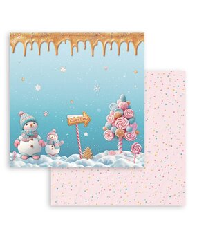 Stamperia Candy Christmas 12x12 Inch Paper Sheet Snowmen (10 pcs) (SBB1081) Stamperia Candy Christmas 12x12 Inch Paper Sheet Snowmen (10 pcs) (SBB1081)