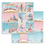 Stamperia Candy Christmas 12x12 Inch Paper Sheet Cards (10 pcs) (SBB1083)